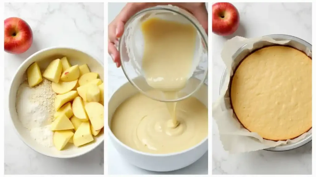 Verschiedene Apfelsorten wie Boskoop, Braeburn und Gala auf einem Holztisch, begleitet von einem Messer und einem Schneidebrett.