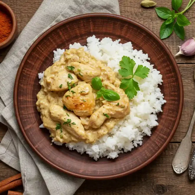 Reis mit Hähnchen und Soße – Einfaches &...